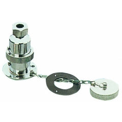 Dekdoorvoer met stekker chroom - 4-polig