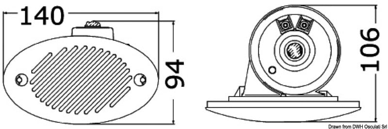 Inbouwhoorn RVS 12 volt voor de boot!