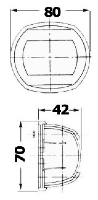 "Sphera" groen/zwart stuurboordlamp voor boot
