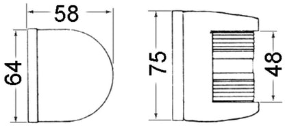 Toplicht RVS 12 volt tot 12 meter