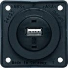 Berker USB Stopcontact - Berker USB antraciet